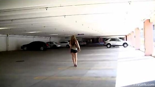 Ella Fingering Her Box In Car Park