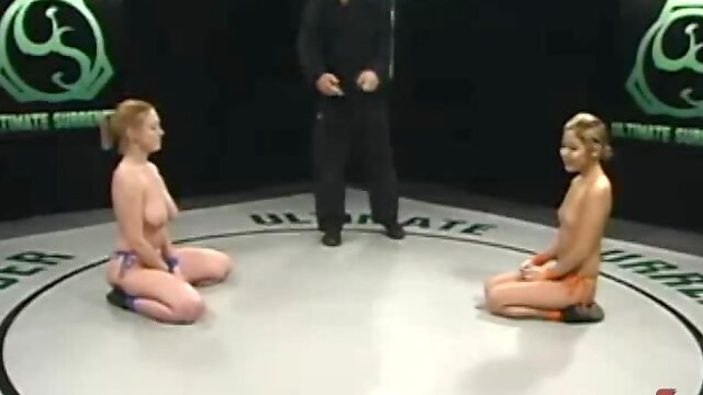 Rough Strapon Fuck after Catfight Between Two Lesbian Wrestlers