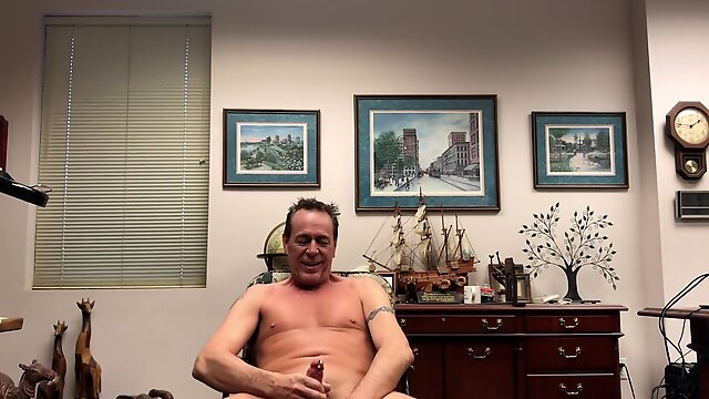 Cmnm - Got Naked And Jacked Off For A Clothed Guy To Watch. You Can Hear Him Talking Behind Camera