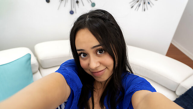 Exotic-looking teen takes good care of Alexs cock