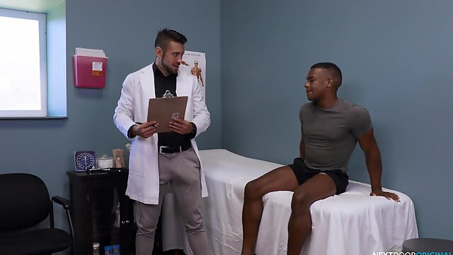 Black man falls for his energized doctor with a big dick
