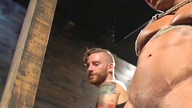 Gay lover forced fucked and made to swallow in full BDSM