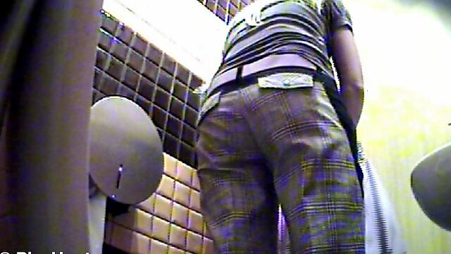Sit and pee on hidden camera