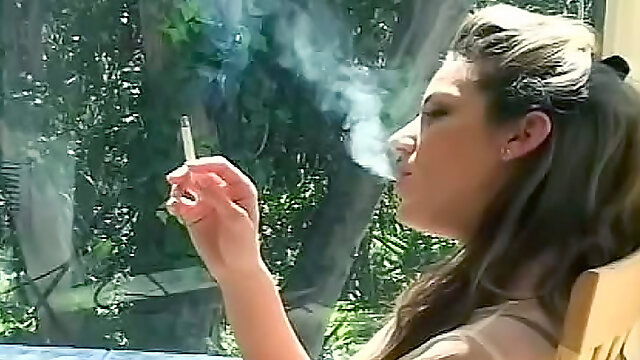 So beautiful and elegant as she smokes