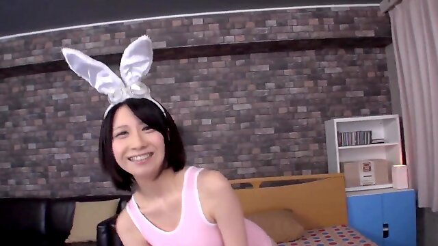 Sweet Takamiya Yui wearing bunny ears getting penetrated nicely