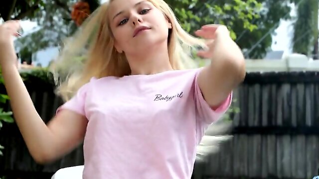 Adorable amateur Skylar Valentine enjoys fingering her wet pussy