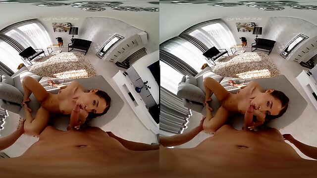 Stunning chick Sybil loves sucking and riding a hard cock in POV