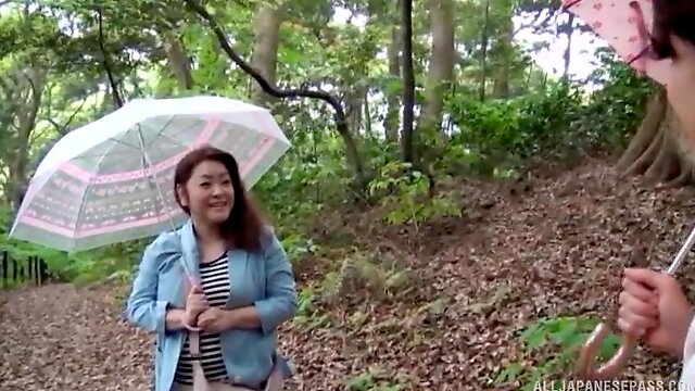 Chubby Japanese mature drops her panties to be fucked balls deep