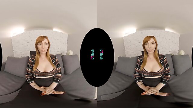 VR casting couch with busty redhead Lauren Phillips