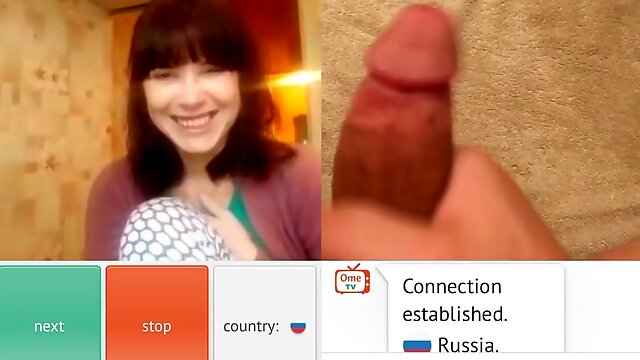 Flash dick on webcam for Russian girl