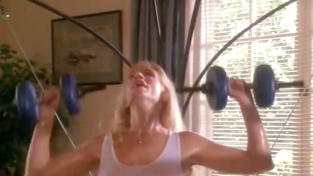 SHANNON TWEED SWEATY WORKSOUT IN POSSESSED BY THE NIGHT