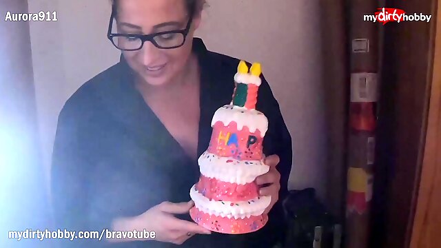 MILF surprises her young birthday boy with anal