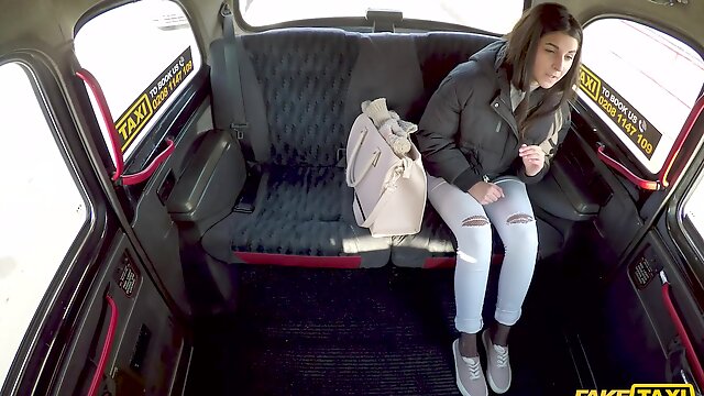 Stacy Sommers enjoys amazing fuck in the car cabine with a stranger