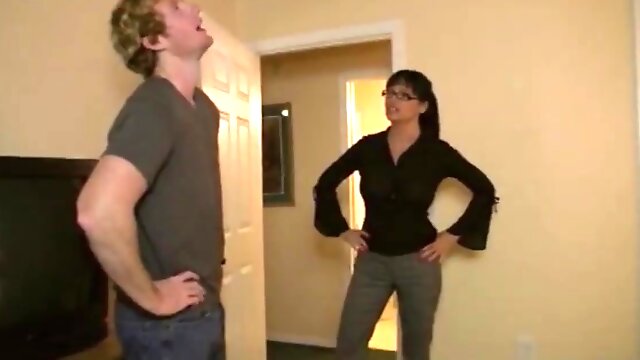 Angie Nior is super mad ad her son so she gives him a blowjob as punishment