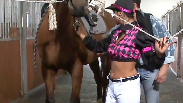 Tera Joy riding horse on farm