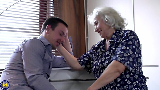 Grandma Maria loves young studs and getting fucked from behind