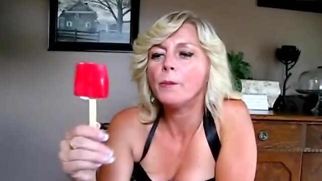 Sexy busty blonde wife milking a big cock
