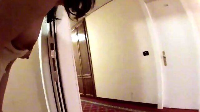 Wife take a risk going naked in hotel