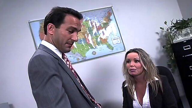 Classy milf Ebvy getting pounded hardcore in the office