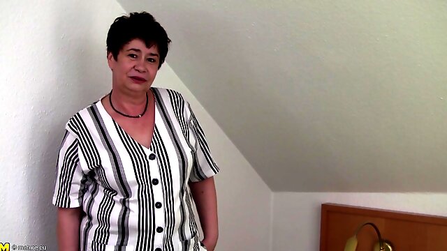 Anja is a horny grandma who cannot resist a stiff sex toy