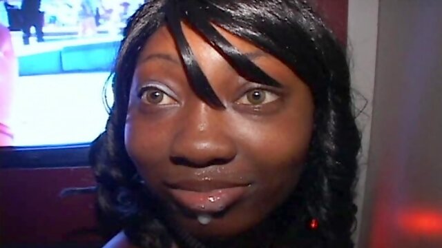 Pretty Eyes Ebony Sucks Cocks Of All Colors In Glory Hole