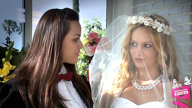 Lesbian brides make the most out of their first night married