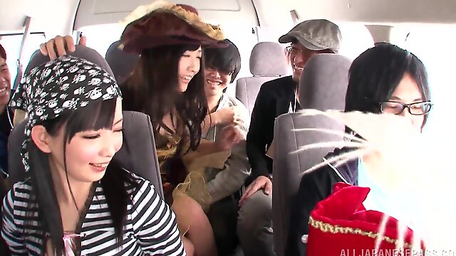 Nasty and wild car fucking with asian porn hotties Uta Kohaku and Hibiki Otsuki