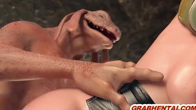 3d animated hentai bigtits brutally fucked by monster