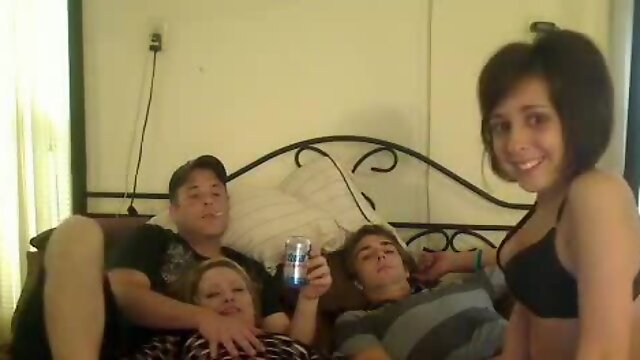 Teen Foursome In A Homemade Video