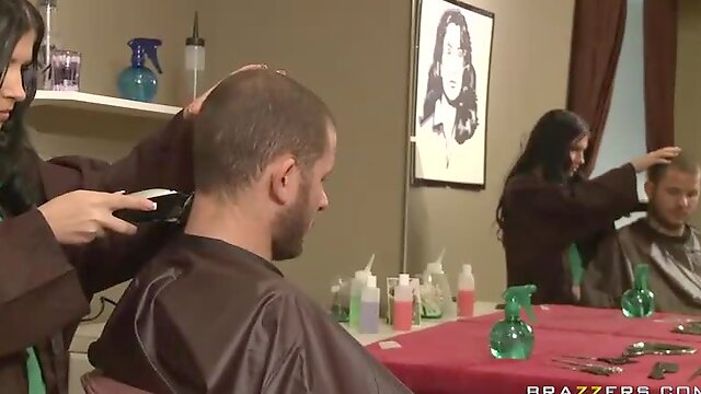 Smoking Hot Hair Stylist Gets Her Pussy Jammed As She Has Rough Sex