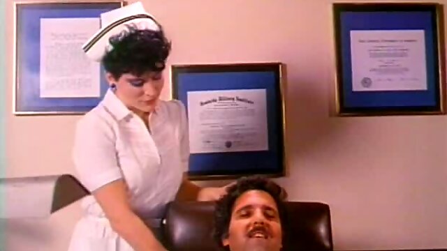 Retro Porn Legend Ron Jeremy Eats and Fingers a Horny Nurses Hairy Pussy