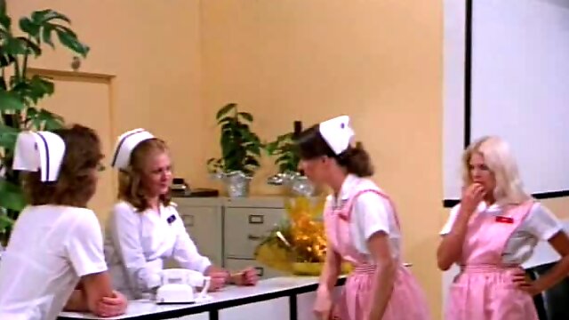 Foxy Retro Nurse Sucks and Fucks a Patients Cock