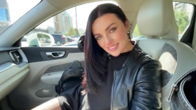 Eating Cum Swallow, French Blowjob Swallow, Parking, Car