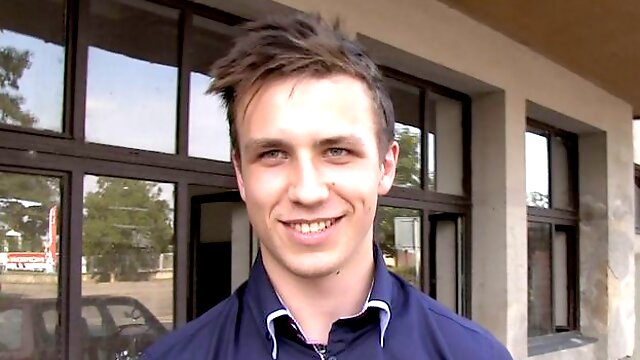 Pretty boy twink sucking on a HUGE penis