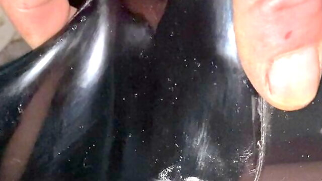 Using a pleaser boot to make my cock hard