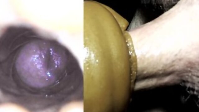 Whore Hole + Cum Pole = Cum Hole: Fleshlight internal camera.