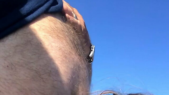 BBW sucking cock at the beach 