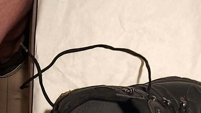 Play with leather work shoes