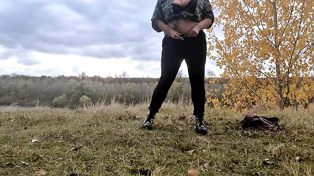 BBW sexy mature playing in the forest – Hot fetish