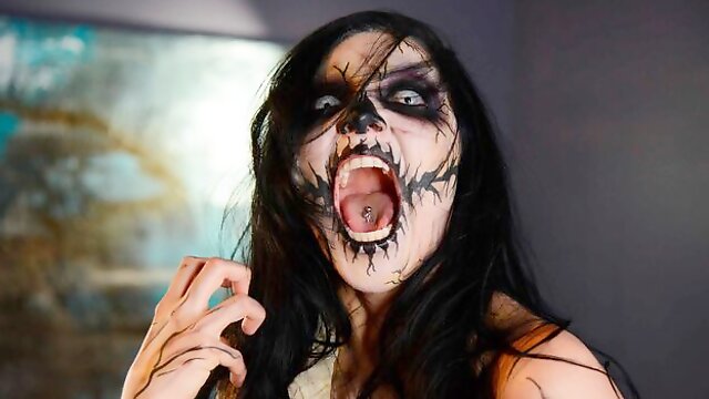 Adorable brunette babe Katrina Jade is enjoying hard fuck so much