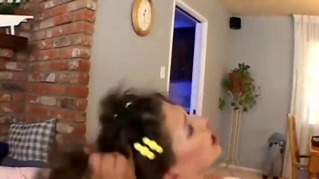 Sweet petite teen rammed by mature cock