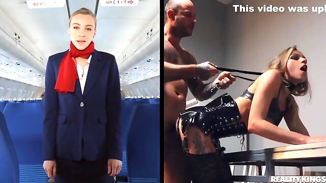 Mike Angelo And Angel Emily - Air Hostess Plays Kinky Sex Games After