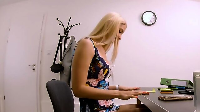 Memories of fucking charmer in office are forever for creditor