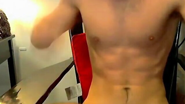 Young and big dicked amateur Zack Randall masturbates solo