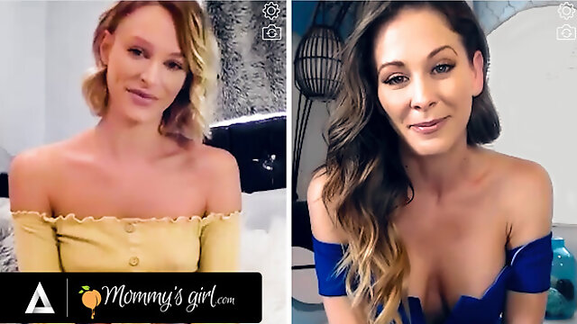 MOMMYSGIRL Thirsty Emma Hix And Stepmom Cherie DeVille Share Their Wet Pussy On Cam