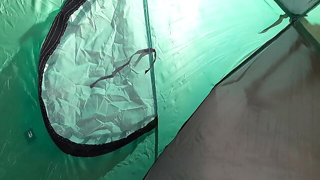 Risky sex in a tent with my roommate - Lesbian-candys 