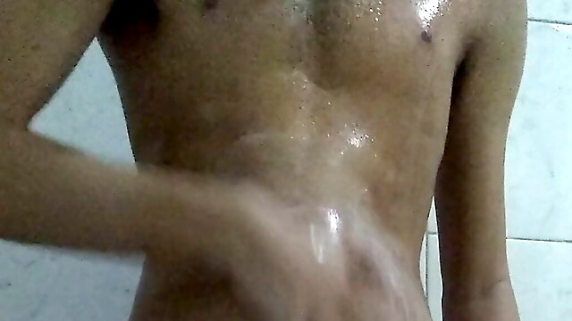 Shaving the body in the bath. part 1 (dick)