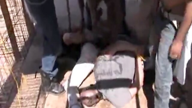 Two Black Fuckers With Massive Snakes Fuck A White Guy