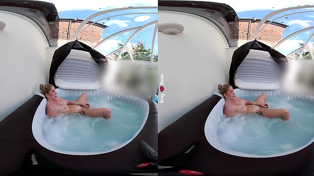 Blonde Hot Tub Solo