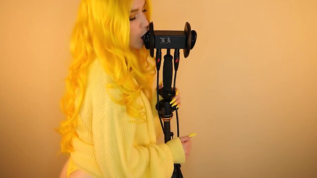 Kitty Klaw Asmr - Yellow - Licking And Mouth Sounds